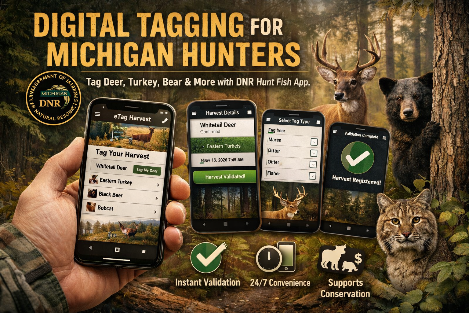 Michigan DNR Expands Digital Tagging for Hunters: What You Need to Know About eHarvest in 2026